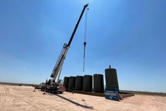 Project: Tank battery equipment assembly crane work