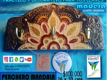 Productos: Perchero Mandala en Madera