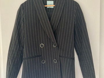 Selling: Double Breasted Black Pinstripe Jacket