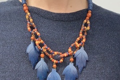 Selling: Leaf Dangle Beaded Necklace