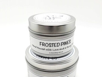 Selling: Frosted Pines Small Tin Candle