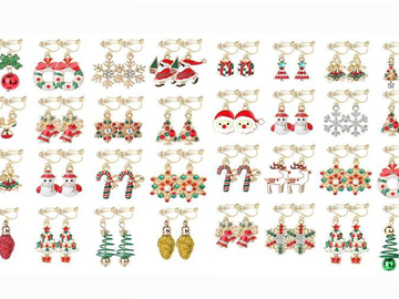Buy Now: 160Pairs of Christmas Assorted Clip Earrings Drop Earrings Set