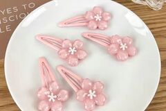 Buy Now: 200pcs tender creamy flower clip jelly clip hairpin BB clip