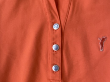 Online-Zahlungen: Golfino Polo Größe 34 fällt etwas größer aus orange
