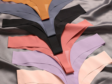 Comprar ahora: 50pcs low waist sexy ice silk ladies underwear T-back
