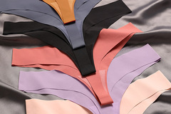 Buy Now: 50pcs low waist sexy ice silk ladies underwear T-back