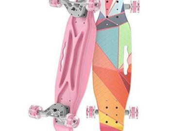 Buy Now: 6pcs mini skateboard flexible deck color PU wheel