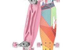 Comprar ahora: 6pcs mini skateboard flexible deck color PU wheel