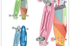 Buy Now: 3pcs mini skateboard flexible deck color PU wheel