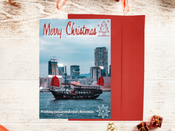  : 2022 HK Christmas Card 4 (Aqua Luna in the winter)  