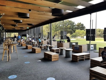 Book a meeting | $: The Range l Hip green views of the Driving Range