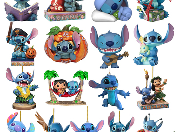 Buy Now: 50 Pieces Cartoon Stitch Doll Christmas Hanging Ornaments