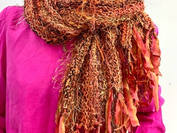Selling: Hand Knit Multi-Texture Scarf