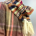 Selling: Fair Isle Vibe Extra Long Knit Scarf 