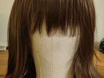 Selling with online payment: Gekkou brown wig with centre parting and full fringe