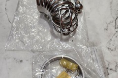 Selling: Master Series Metal Chastity Cage w/ Lock, Keys, + Sound Rod