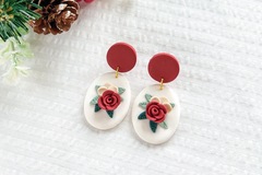  : Christmas Rose Earrings