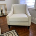 Selling: Cream Leather Single Lounge Armchair