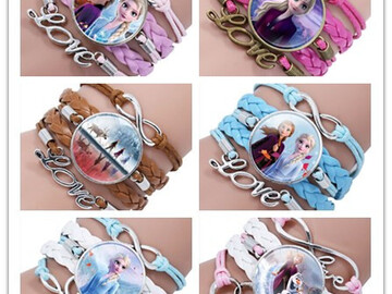 Buy Now: 50pcs children's cartoon pink woven bracelet multilayer bracelet
