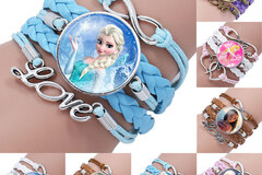 Liquidation & Wholesale Lot: 100pcs cartoon mermaid ocean romance princess bracelet