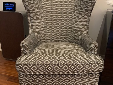 Selling: Wingback Upholstered Lounge Chairs X 2