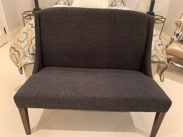 Selling: Grey Upholstered Bench