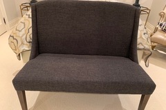 Individual Sellers: Grey Upholstered Bench