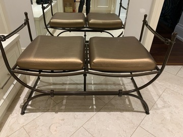 Individual Sellers: Two-Seat Entryway Bench With Removable Cushions