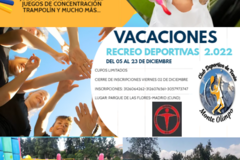 Servicios : VACACIONES RECREODEPORTIVAS 2022 - TENIS DE CAMPO