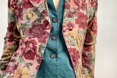Selling: Rose Print Wool Vintage Blazer