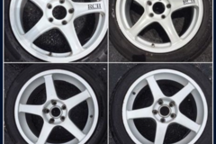 Selling: Two pairs of Staggered JDM wheels: Kei Office and Advan 