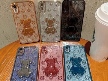 Buy Now: 60pcs tide brand glitter violent bear phone case for iPhone 14 13