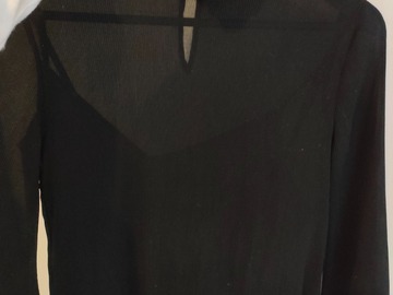 Selling: Black pleat sheer dress