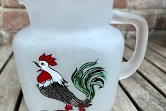 Selling: Frosted Glass Mini Rooster Pitcher 