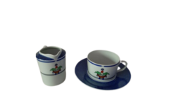 Vente: Tasse et pot à lait porcelaine Cartier 'la maison Vénitienne 