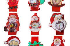 Buy Now: 30PCS Cartoon Watch Toy Santa Claus Silicone Pop Ring 