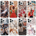 Buy Now: 50Pcs Exquisite Christmas Girl Cell Phone Case for iphone 14 13 1