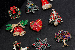 Comprar ahora: 30pcs Christmas dripping corsage rhinestone clothing accessories 