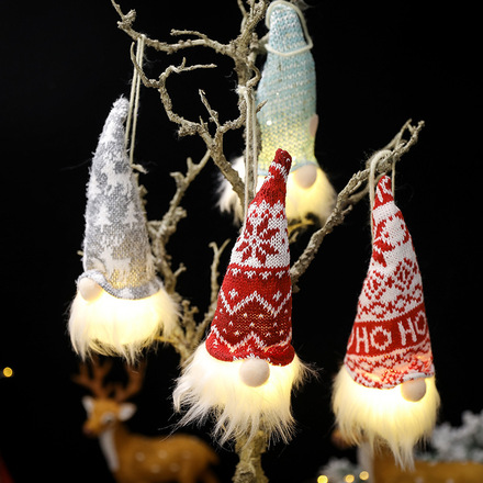 60pcs Christmas decoration pendant doll luminous ornaments