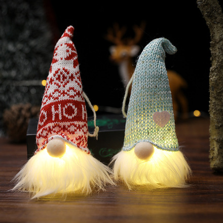 60pcs Christmas decoration pendant doll luminous ornaments
