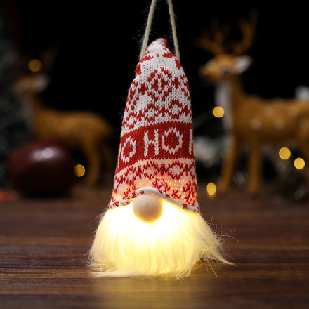 60pcs Christmas decoration pendant doll luminous ornaments