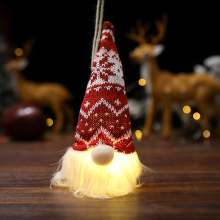 60pcs Christmas decoration pendant doll luminous ornaments