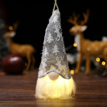 60pcs Christmas decoration pendant doll luminous ornaments