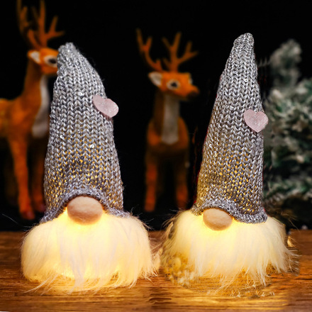 60pcs Christmas decoration pendant doll luminous ornaments