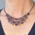 Selling:  Unusual Three Tiered Vintage Rhinestone Necklace