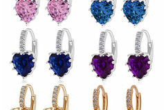 Buy Now: 30Pairs Colorful Crystal Zircon Women's DropEarrings Jewelry