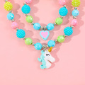 Buy Now: 30Set/60pcs cartoon children unicorn necklace bracelet set