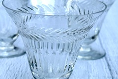 Selling: Vintage Etched Glass Sorbet Dishes (4)