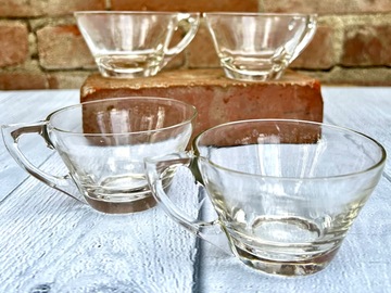 Selling: Vintage Glass Teacups (4)