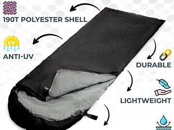 Liquidation & Wholesale Lot: Lightweight Sleeping Bag with Travel Pillow  – Item #5640